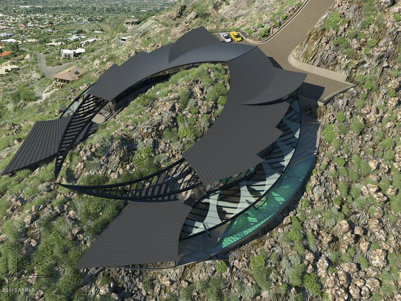 Illustration for article titled Esta casa futurista es el sueño de cualquier supervillano